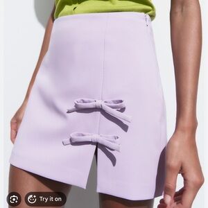 Lavender Skirt with Bows
